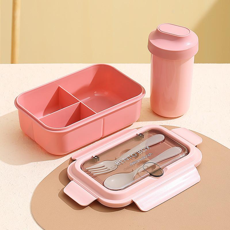 Stainless Steel Student Lunch Box With Divided Food Compartments For Office And School Use