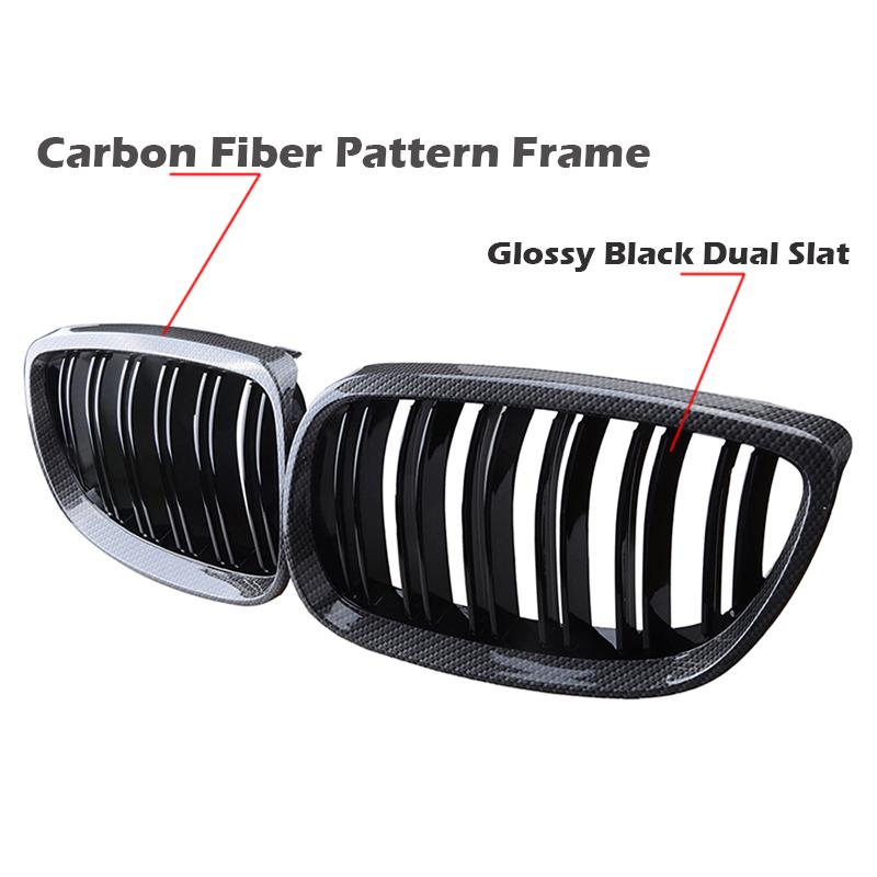 Rhyming Front Bumper Kidney Grille Dual Single Slat Grill Fit For BMW 3-Series E92 E93 M3 Coupe 2006 - 2010 Car