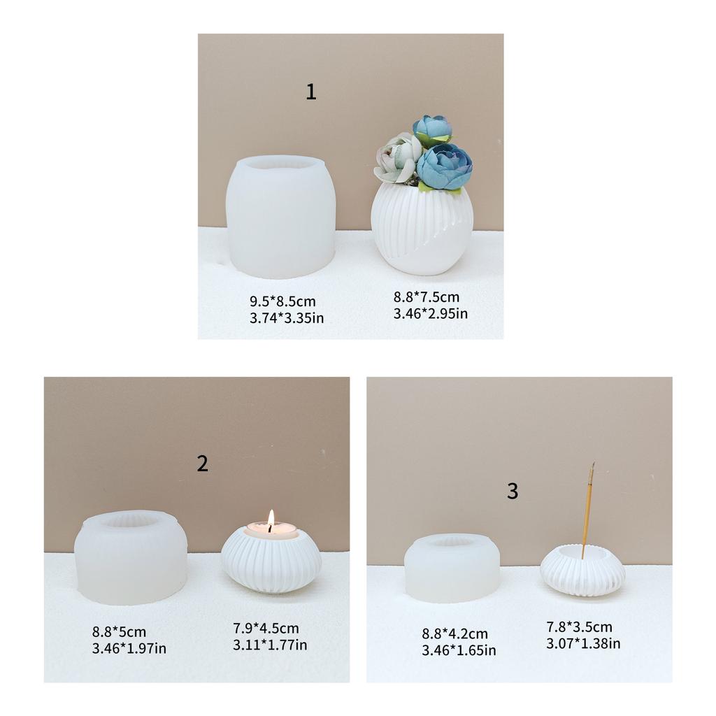 Tea Light Candles Silicone Mold Elegant Candle Holders Making Mold Flexible Decor Resin Mold for DIY Enthusiasts
