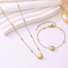 18K Gold Titanium Steel Necklace and Bracelet Set for Women - Niche Design Clavicle Chain Accessories