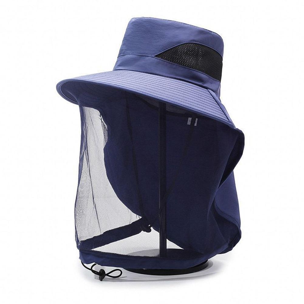 Anti-UV Sports Hat Fishing Insect Protective Cap Breathable Full-Mesh Head Net Hat Camping Hiking Hat Adjustable Unisex Hat