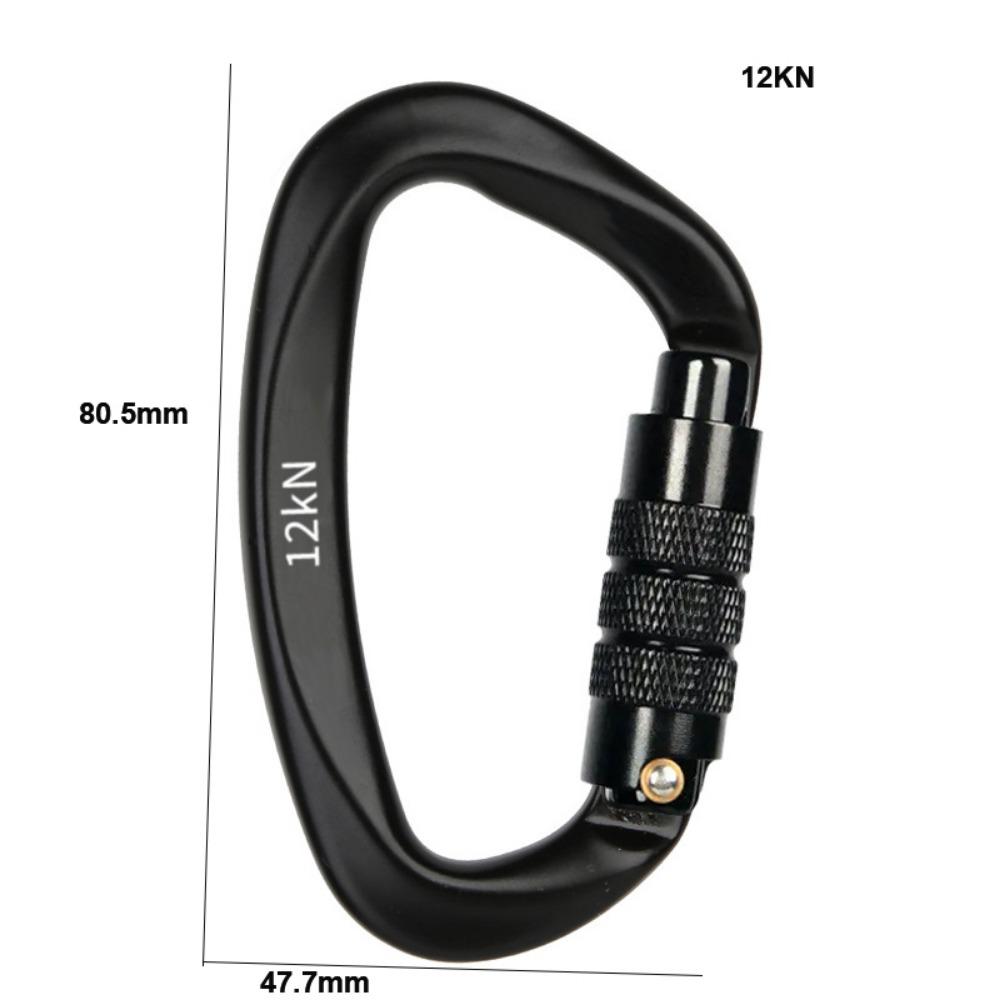 Cârlige pentru chei în formă de D multicolore, Aluminiu, Blocare de siguranță pentru alpinism, Echipament de protecție pentru alpinism