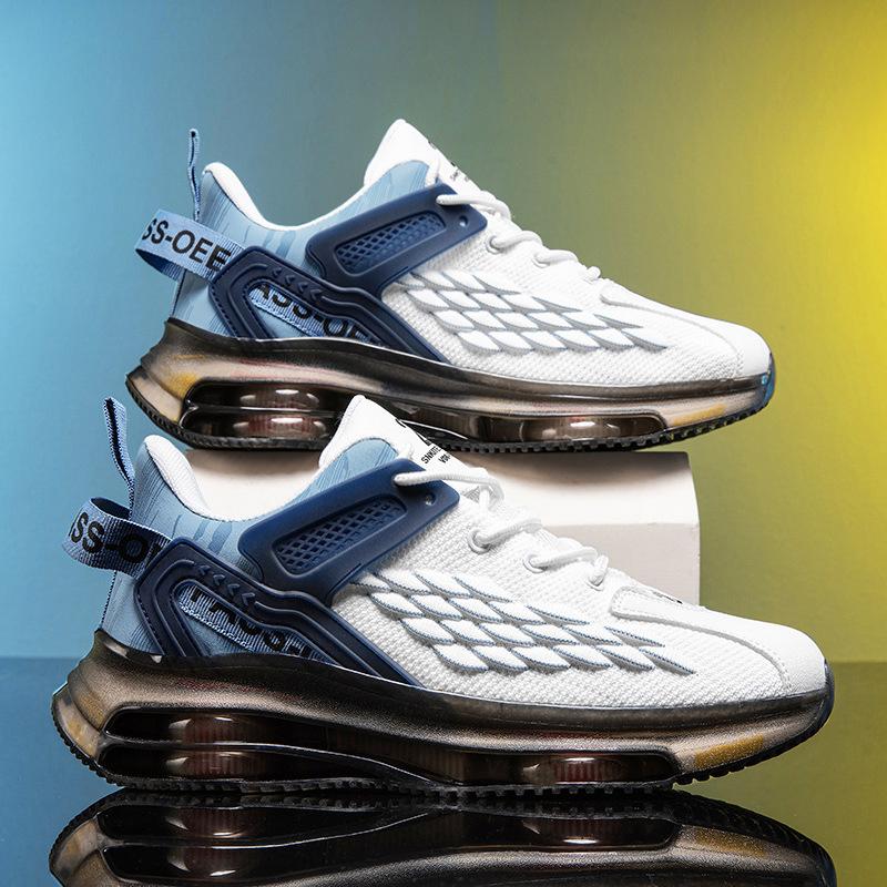 Men's shoes spring and autumn breathable popcorn thick sole shock absorption increase wear-resistant casual sports shoes teen dad shoes large size