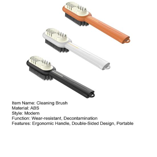 1/2/3Pcs Cleaning Brush Double-Sided Shoe Cleaning Brush with Hard Bristles And Soft Silicone Massage Bumps Shoe Cleaning Scrubber