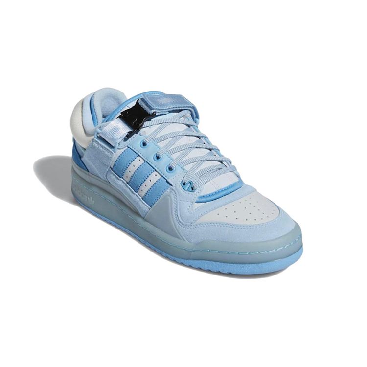 Bad Bunny X Adidas Forum Buckle Low Big Kid Blue Tint Kids Sneakers Light-Blue Clear-Blue GY4900