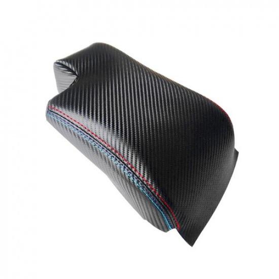 Red-blue Line Center Console Armrest Leather Cover For BMW 3 Series E46 98-05