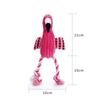 Jucărie pentru câini Flamingo de pluș, ros scârțâitor, interactiv, din catifea reiată, pentru cățeluș, durabil, sigur, pentru rasele mici și medii, pentru dentiție
