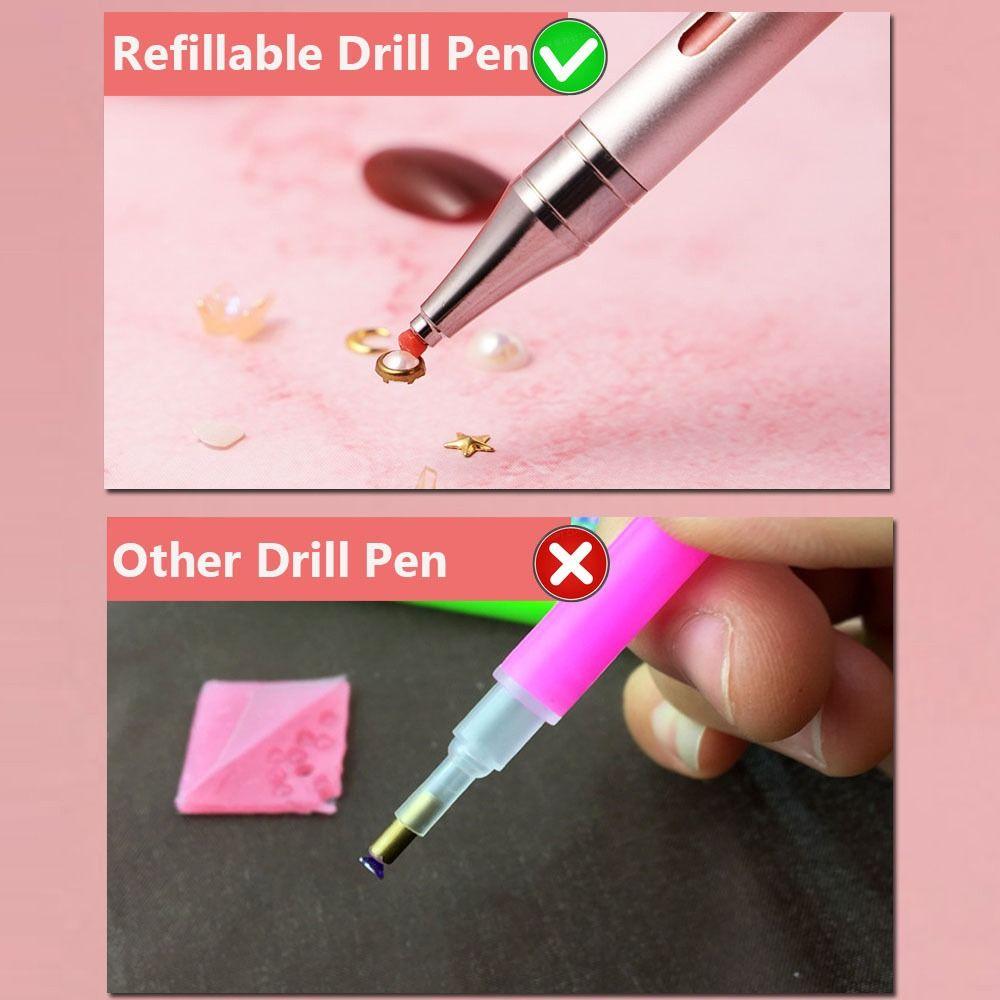 Multifunctional 5D Diamond Painting Pen Embroidery Rotating Glue Point Pen  for Nail Art