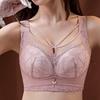 No Underwire Bra Women's Plus Size Full Cup Bra Gathered and Adjusted Lace Bra Breast Cinching Accessory Push Up Bra