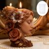 Flower Girl Silicone Mold Food Safe Baking Tool For Resin Casting Handmade Candle Soap Chocolate Festival Decoration