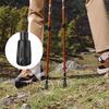 Outdoor Walking Hiking Stick Tip Covers, 8 Black PVC Replacement Part with Enclosed Bases and Hand Installation for Fitness Walking and Hiking