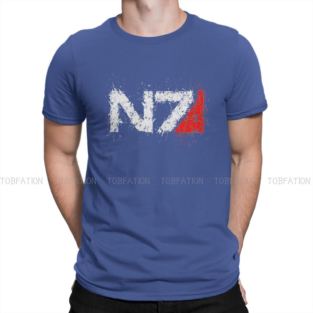 Retro TShirt For Men Mass Effect ME1 Game Clothing Fashion T Shirt 100 Cotton Print Loose Creative Gift