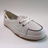 Women White Leather Casual Sneakers Slip-On Comfort Walking Shoes Fashion Loafers Flat Cowhide Lightweight Daily Wear