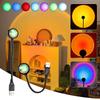 USB Sunset Lamp LED Rainbow Neon Night Light Projector Photography Wall Atmosphere Lighting for Bedroom Room Decor Nightlights