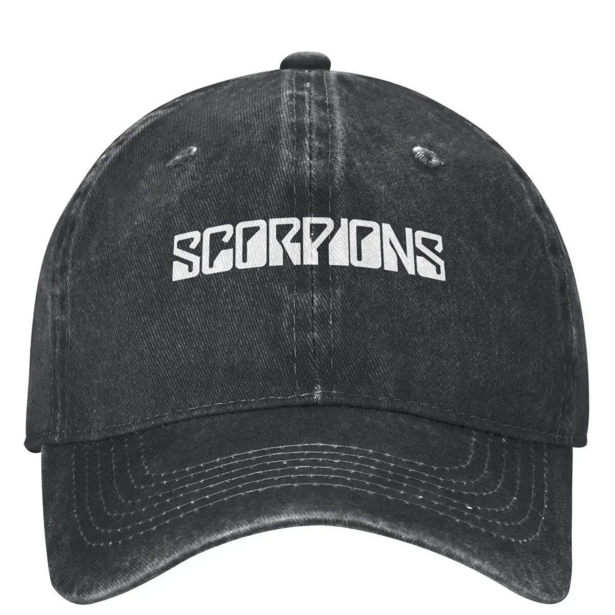 Black Rock Scorpions Rock Band Baseball Cap Casual Couple Women Trucker Hat Sunshade Kpop Rock Baseball Caps Gift as picture
