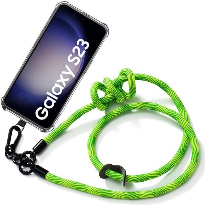 Crossbody Case for Samsung Galaxy S23 Shockproof Anti-scratch Protection with Sturdy Shoulder Strap Green