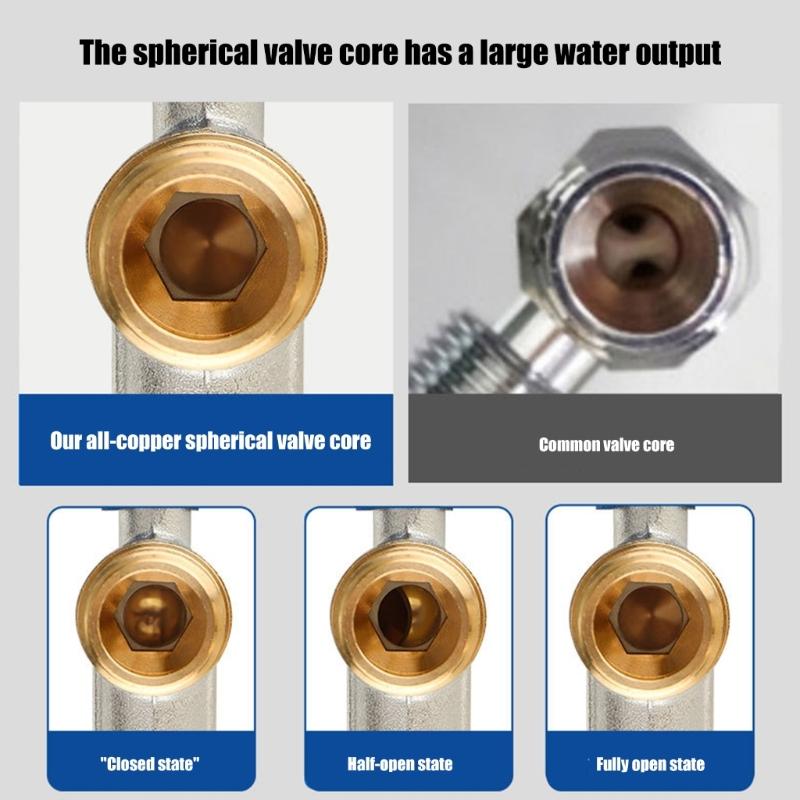 Brass Angle Valves 1/2 Inch High Flows Corrosion Resistant Water Control Valves For Bathroom Kitchen Plumbing Fixtures