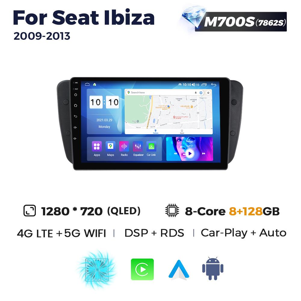 Navifly Wireless CarPlay Car Radio For Seat Ibiza 6j 2009 2010 2011 2012 2013 Multimedia Video DSP Player GPS 2Din Autoradio RDS