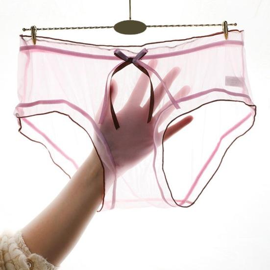 Yousheng Sexy Underwear for Women Ultra Thin See Through Sheer Mesh Panties Seamless Mid Waisted Hipster Briefs