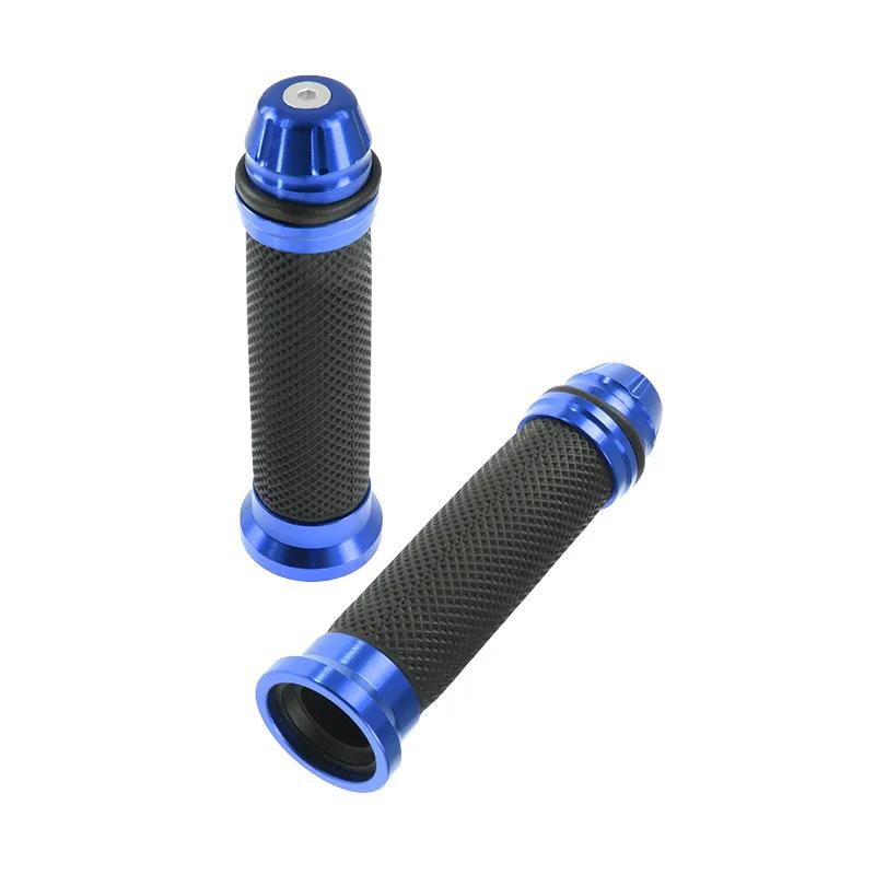 2Pcs 7Inch 8 Inch Motorcycle CNC Aluminum Rubber Gel Hand Grips For 22mm Handlebar Sport Bike Motorcycle Accessories Free Ship