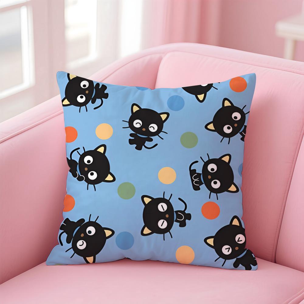Literary Cat Cute CCChococatC Cushion Cover Pillow Case Soft Skin Friendly Fabric Concealed Zipper