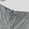 INCERUN Mens Shorts High Waist Ribbed Bodycon Yoga Fitness Gym Athletic Short Pants