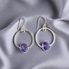 Natural Iolite Gemstone 925 Sterling Silver Jewelry Handmade Boho Earrings 1.37" EE-67-5
