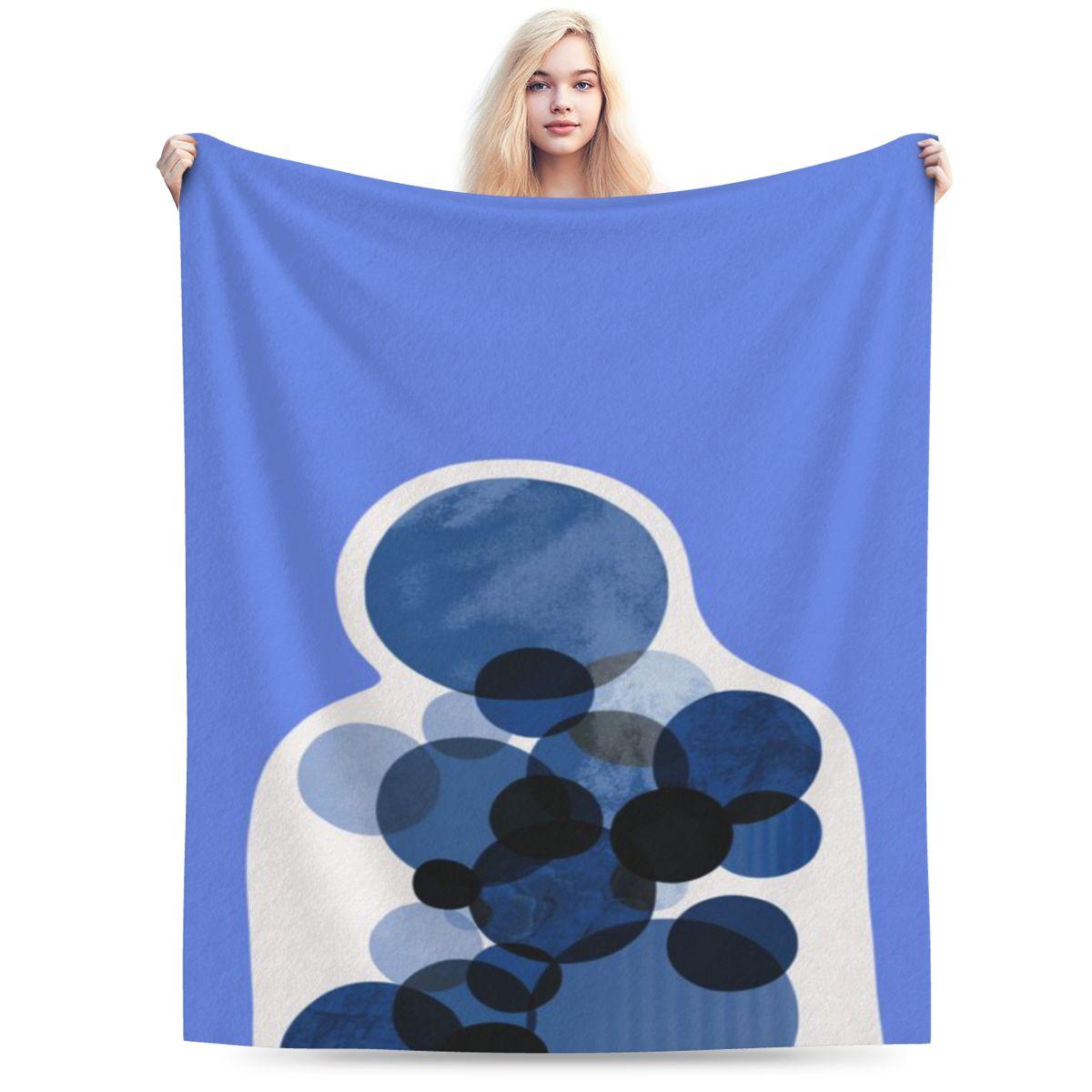 Blue Overwhelming Round Shape Custom Comfortable Gift An UltraSoft Micro Fleece Blanket 75x100cm