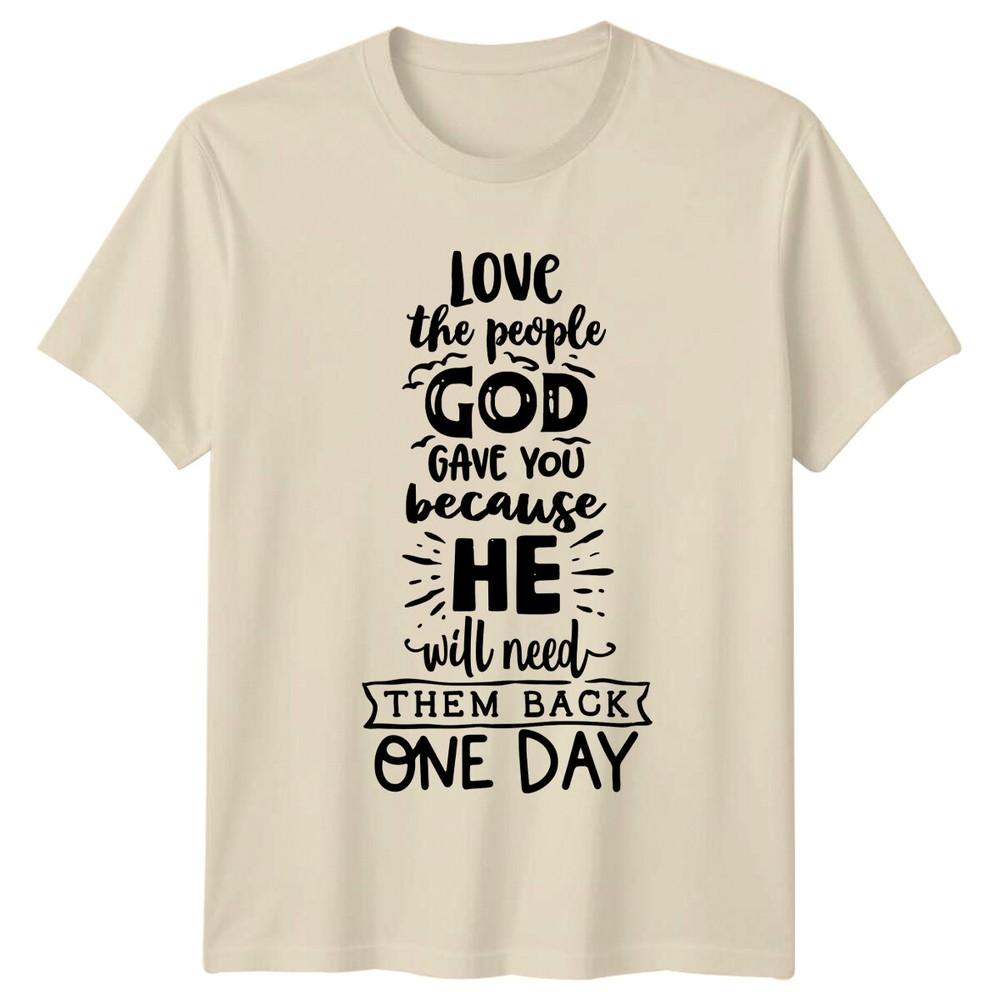 

Футболка «Люби людей, которых дал тебе Бог», Религиозная цитата, Обнадеживающий подарок 3XL