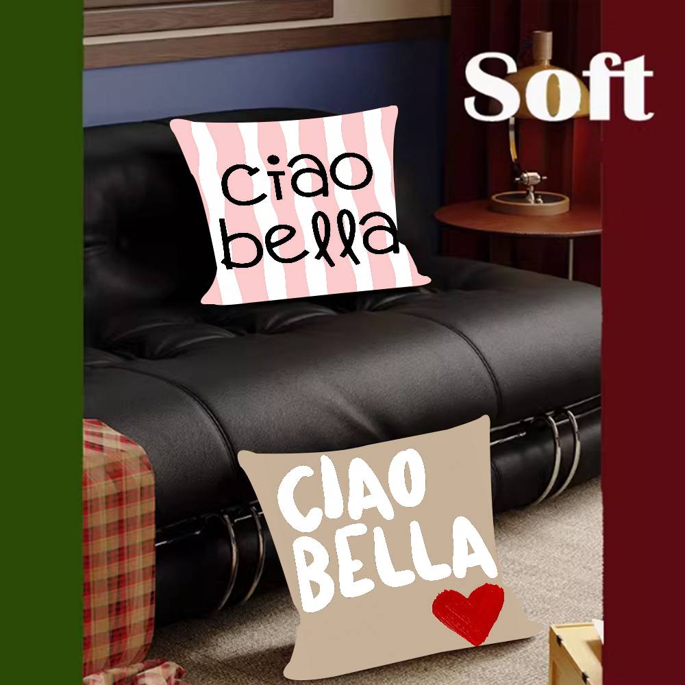Ciao Bellas Italy Cushion Cover Decorative Pillow Sofa Home Decor Case Pillow Cases