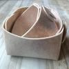 3Pcs Foldable Felt Storage Boxes Multi-Functional Home Organizer Baskets for Cosmetics, Stationery & Small Items