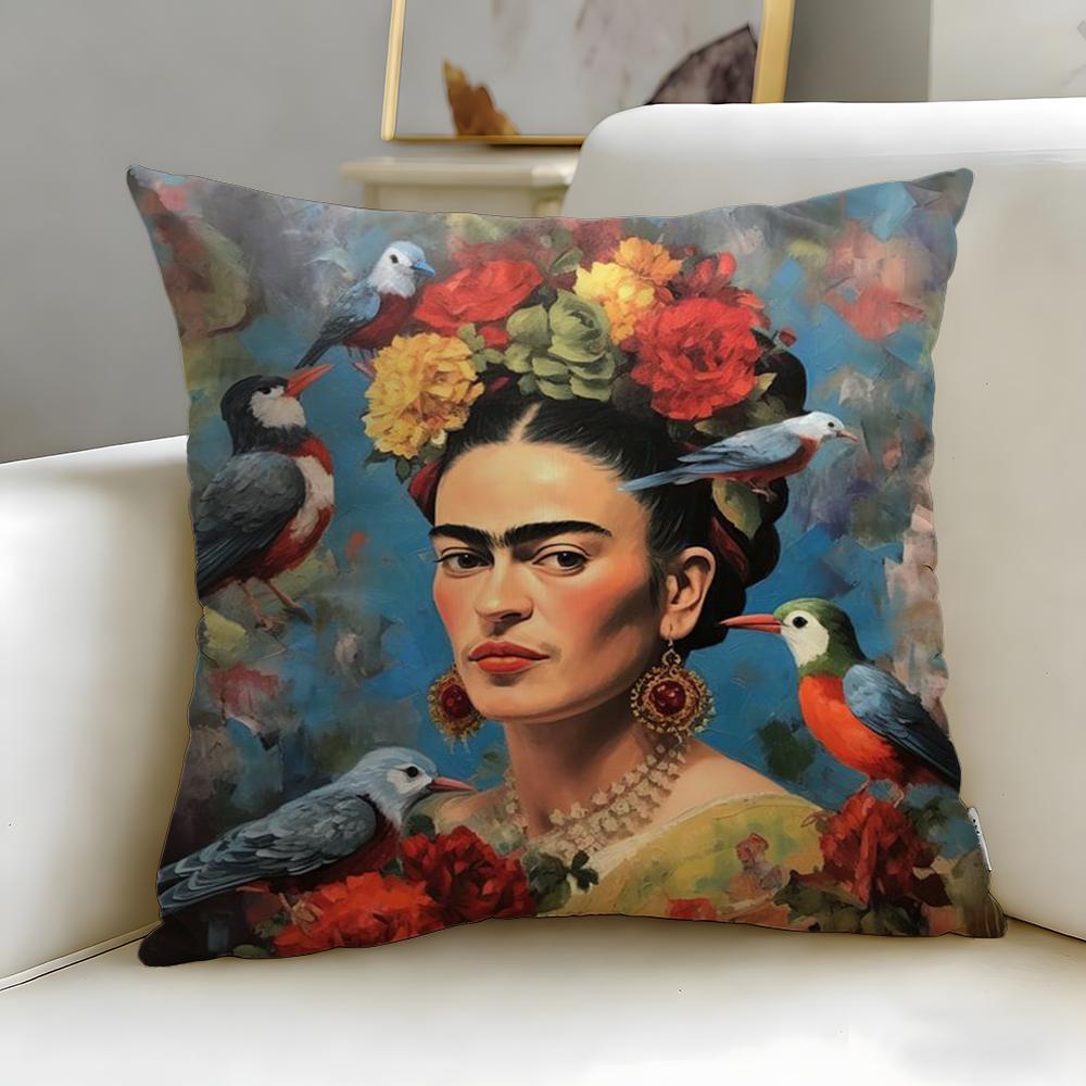 Klasická umělkyně Frida Kahlo Povlak na polštář Měkký a snadno omyvatelný Povlak na polštář – Všestranný pro pohovku, postel, cestování a kancelář