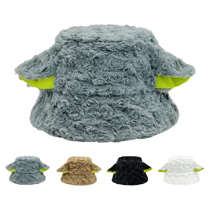 Fisherman With Ears Hatcartoon Winter Warm Bucket Cap Outdoor Sun Protection