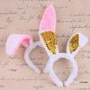 Adorable Rabbit Headwear Set: White Ears, Headband, and Tail