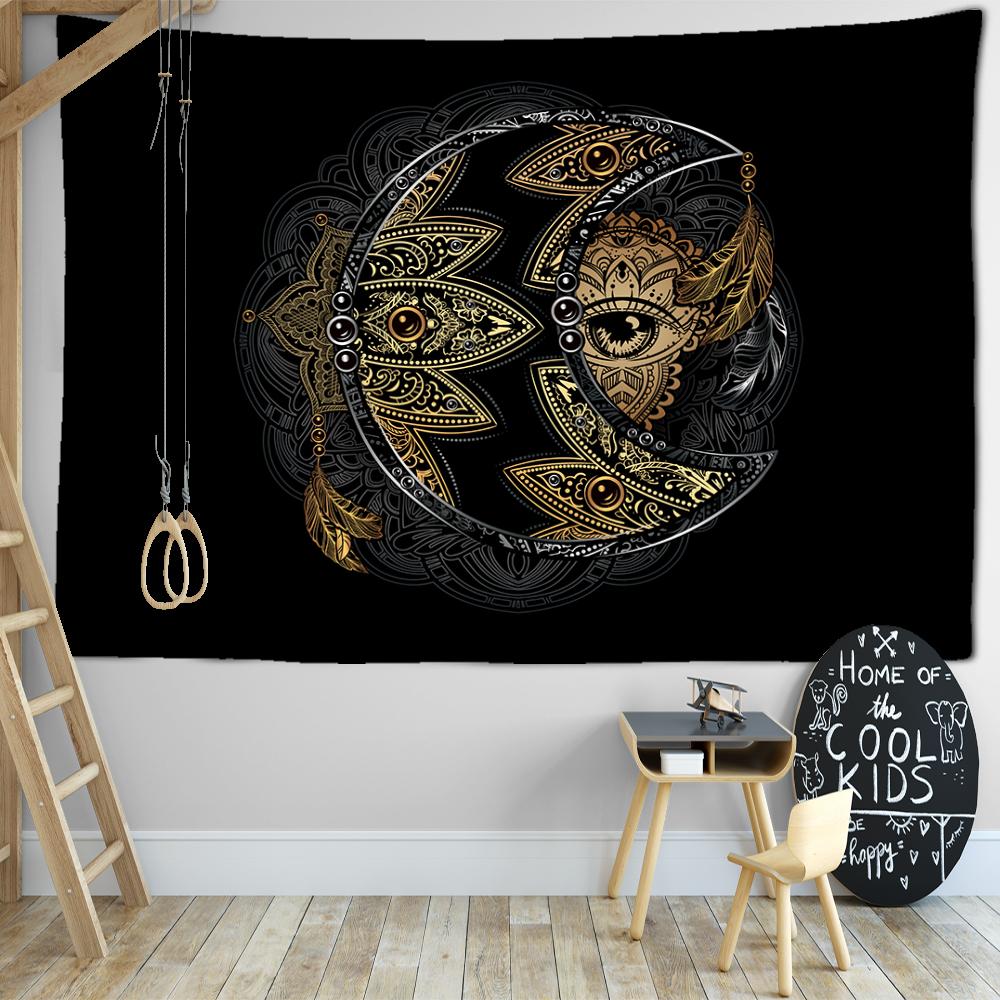 Eye Of The Moon Tapestry Wall Hanging Abstract Mysterious Art Witchcraft Bohemian Hippie Tapitz Bedroom Home Decor