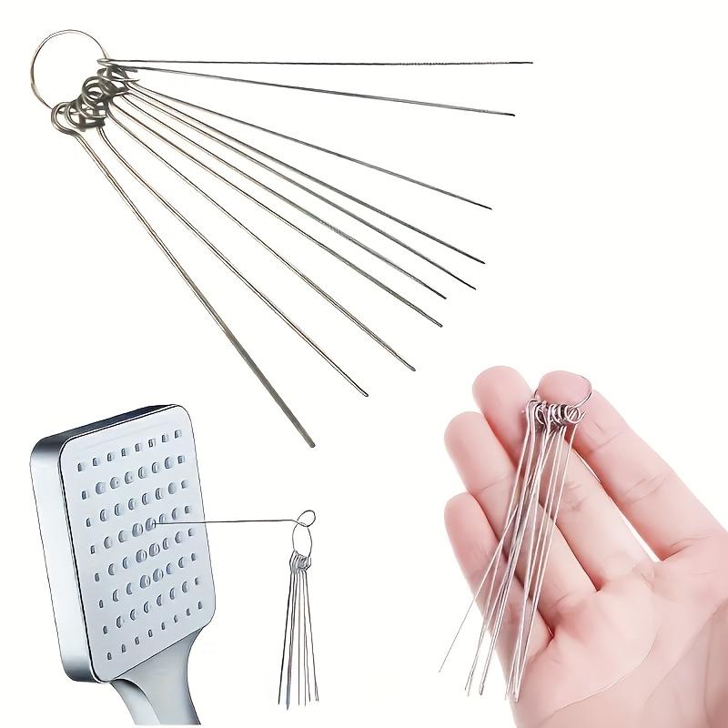 

Shower Head Cleaning Brushes 10PCS, Multi Size Brush Heads Set, Reusable No Battery Cleaning Tool for Home Bathroom небо синє кольору