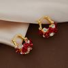 Elegant Fashionable Women's Earrings Exquisite Flowers Earrings Suitable for Daily Party Zircon Gifts