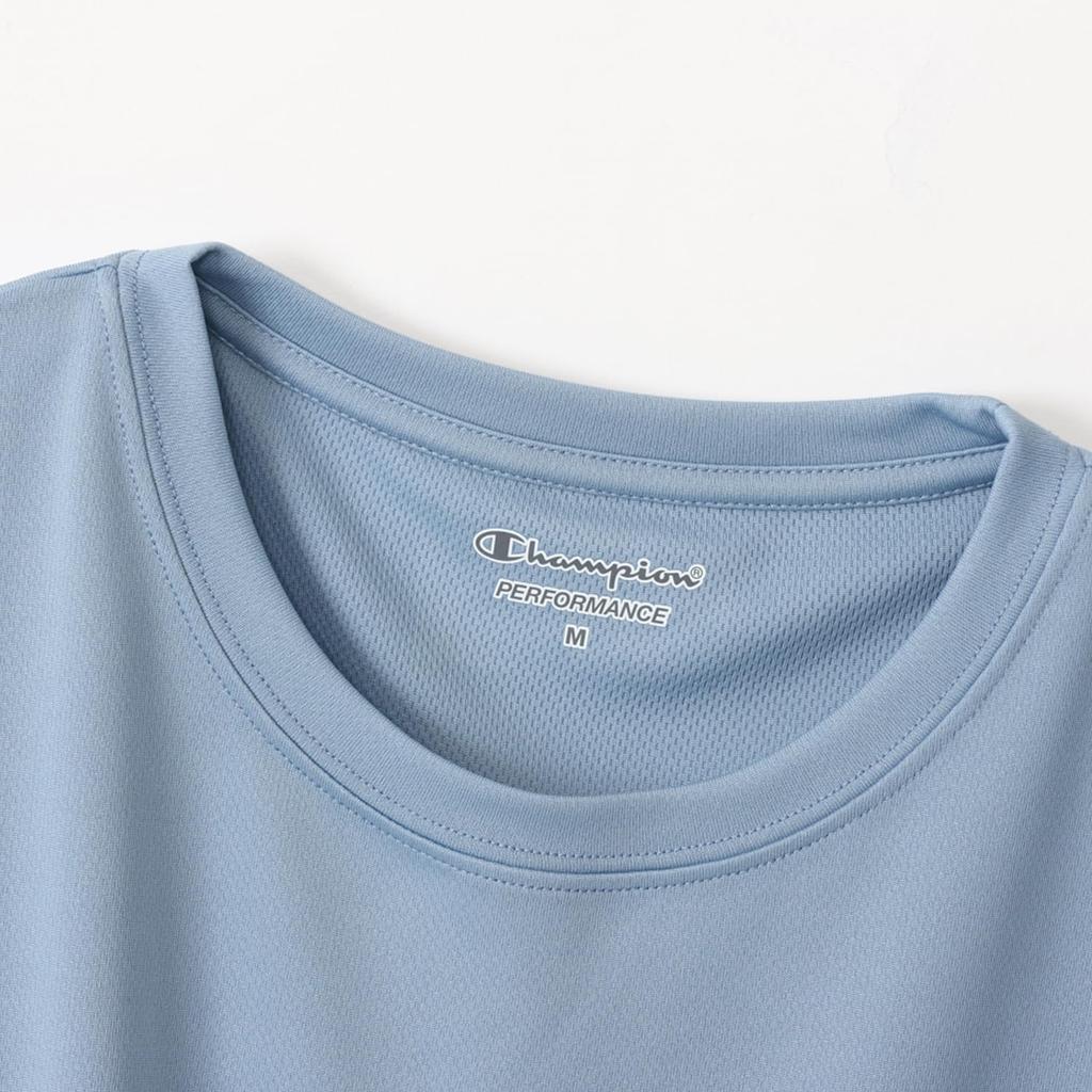 Long Round One Point Long Sleeve Light XL [Champion] T-Shirt, Sleeve, Neck, Logo, T-Shirt, Women's Sports, CWSXS401, Blue,