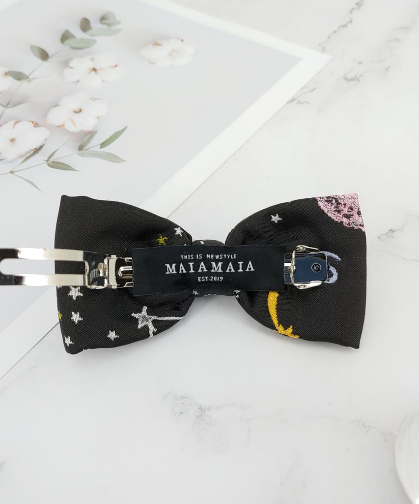 Maia Milky Way Star Jacquard Hair Ribbon Pin - Pink