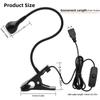 Nail Enhancement Lamp with Gooseneck and Clip Mini Portable Gooseneck Nail Polish Curing Lamp for Gel Nail Curing