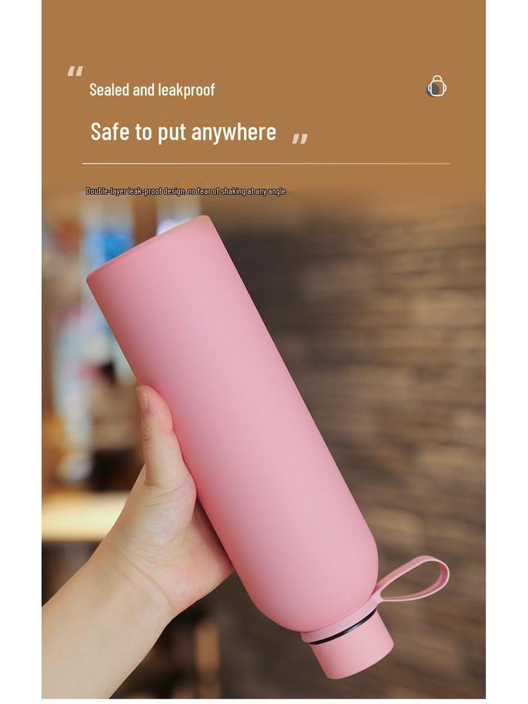 750ml Frosted Stainless Steel Sports Thermos Bottle with Narrow Mouth