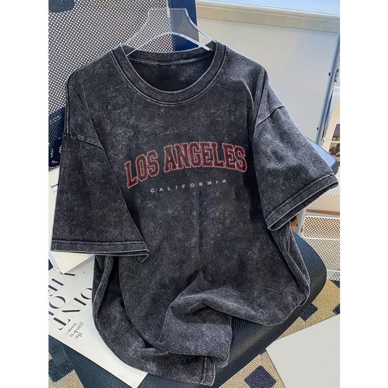 100% Cotton Washed Summer T Shirt Comfortable Fabric Hip Hop Style Streetwear Suitable Casual Urban Style Casual Outfits