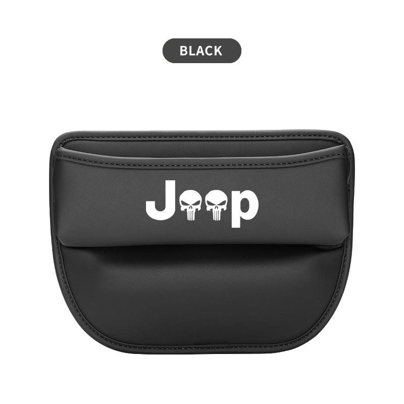 PU Leather Car Seat Gap Organizer Box Storage Bag For Jeep Grand Cherokee Wrangler JK Gladiator Compass Renegade Wagoneer Recon AKW1