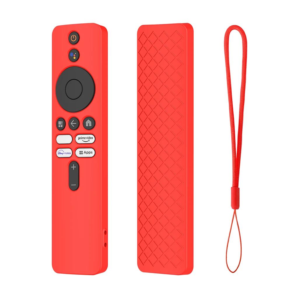 Housse de Protection en Silicone Housse de Protection pour Télécommande avec Cordon Accessoires Antichoc pour Xiaomi 4K TV MiBoX 2ème Génération
