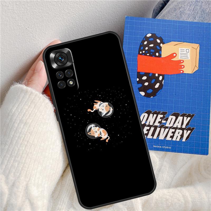 Space Happy Cats Funda For Xiaomi Redmi Note 11 9 10 12 13 14 Pro 9S 10S 11S 12S Redmi 13C 10C 12C 14C Case