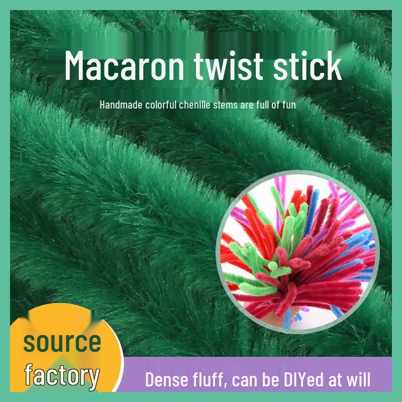 Colorful Chenille Sticks: Craft Pipe Cleaners for Kids' Velvet Flower Bouquets