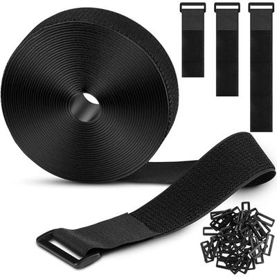 1 set di nastri di fissaggio resistenti, durevoli, facili da organizzare, tagliabili, resistenti allo strappo, con fibbia per la casa
