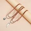 Classical Western Cowboy Styles Velvety Rope Necklace Soft Comfortable Design Casual Party Everyday Jewelry Accessory