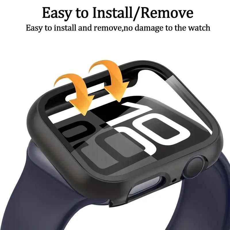Screen Protector For Apple Watch Case 10 9 8 7 6 5 4 SE 46mm 42mm 45mm 44mm 41mm 40mm Tempered Glass PC Bumper Cover Protectives