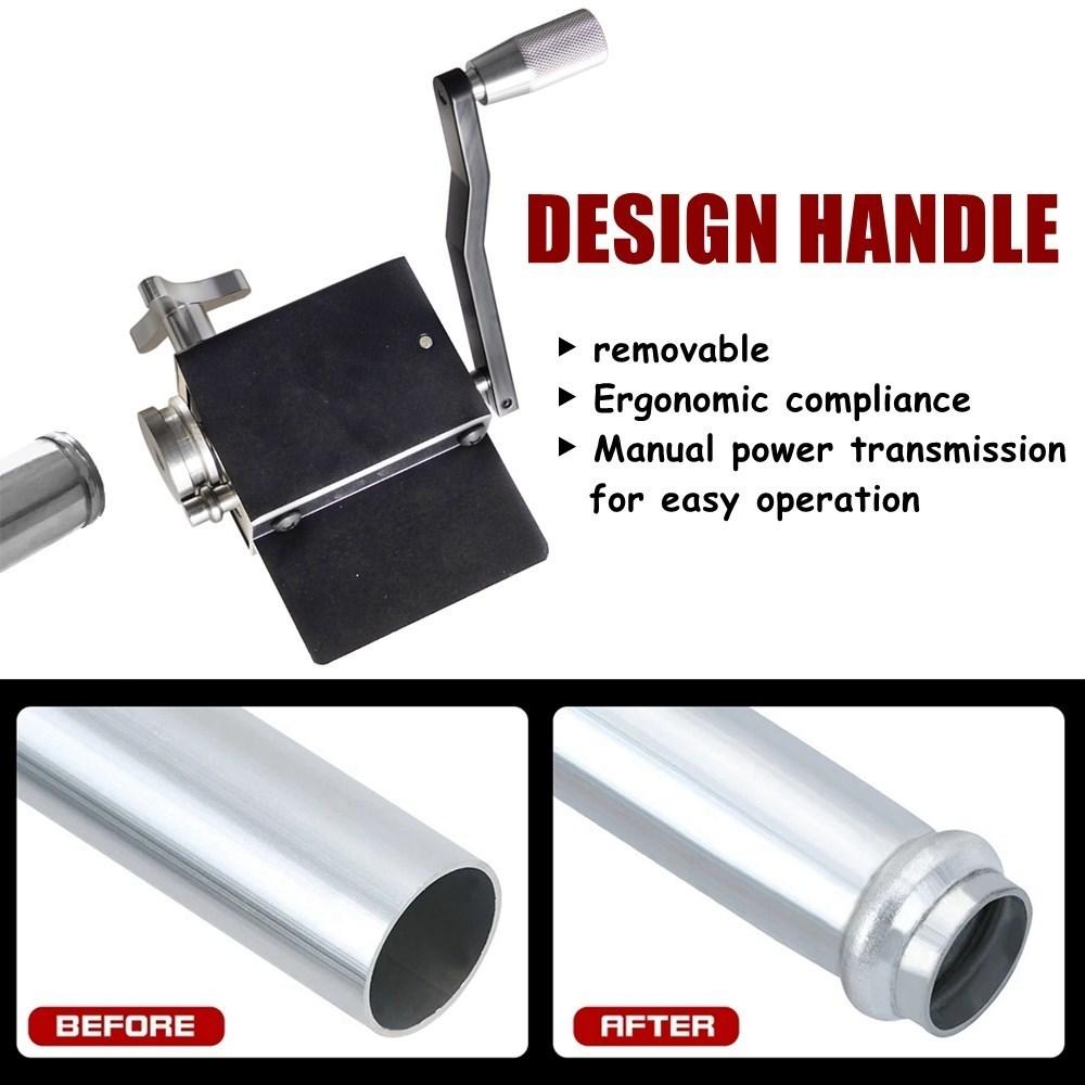 Instrument de Roluit Margini Tuburi Manual, Rola de Margele, Instrument de Crimpare pentru Tubulatură de Admisie și Intercooler, Potrivit pentru Tuburi cu DI de 5/8" sau Mai Mare, Aluminiu